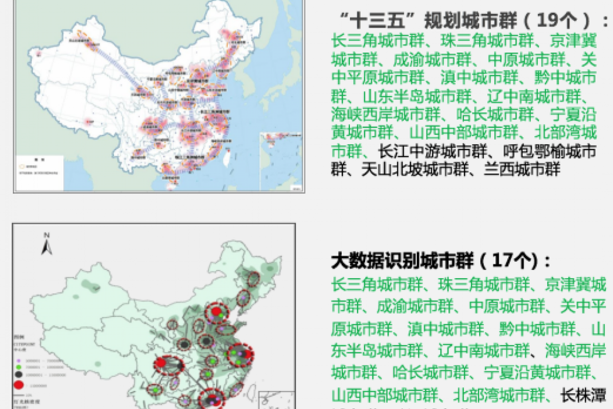 百度地图与国务院发展研究中心大数据宏观课题组识别城市群